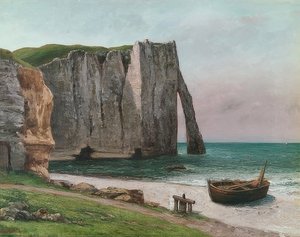 Felsen von Etretat（埃特尔塔的悬崖）。嗯1869年 作者 古斯塔夫·库尔贝