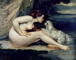 带狗的女性裸体（Leotine Renaude肖像）1861-62（布面油画）