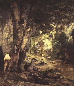 La Remise des Chevreuils (详细) 作者 古斯塔夫·库尔贝