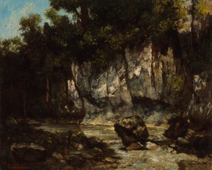 风景与雄鹿 作者 古斯塔夫·库尔贝