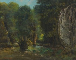 黑峡谷（Loue gorges） 作者 古斯塔夫·库尔贝