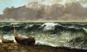 波浪》，约1869/70（布面油画） 作者 古斯塔夫·库尔贝