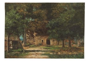 翁弗勒尔的Toutain母亲花园，约1859-61年 作者 古斯塔夫·库尔贝