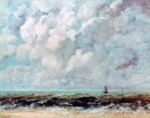 海洋景观，c1840-1877 作者 古斯塔夫·库尔贝