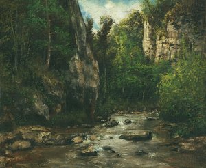 1872年后，奥南附近的黑皮附近的景观 作者 古斯塔夫·库尔贝