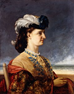 伯爵夫人卡洛莉的肖像，1865年 作者 古斯塔夫·库尔贝