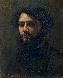 自画像》，约1850年。 作者 古斯塔夫·库尔贝