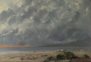 Strandszene。 1874年 作者 古斯塔夫·库尔贝