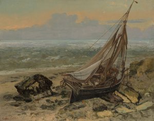 渔船，1865年。 作者 古斯塔夫·库尔贝