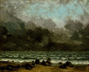 海洋，约1865年（布面油画） 作者 古斯塔夫·库尔贝