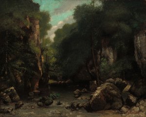 Les Puits-Noir的山谷，1868年。 作者 古斯塔夫·库尔贝