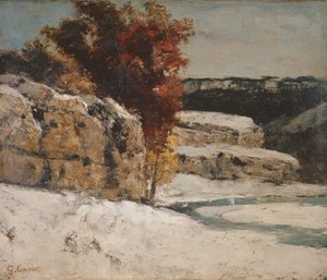 冬季景观，1865-70 作者 古斯塔夫·库尔贝