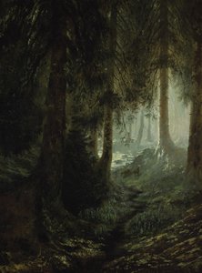 森林景观中的鹿 作者 古斯塔夫·多尔（Gustave Dore）