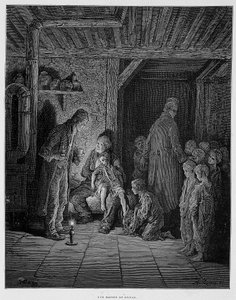 一所避难所--古斯塔夫-多尔的《伦敦》中 作者 Gustave Dore