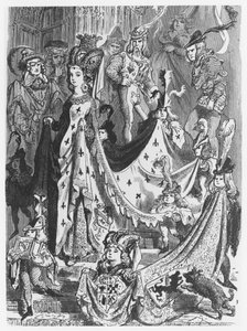 女王，来自Honore de Balzac（1799-1850）的&39;Les Contes Drolatiques&39;的插图 作者 古斯塔夫·多尔（Gustave Dore）