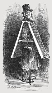 广告板--人》，1872年。 作者 古斯塔夫·多尔（Gustave Dore）