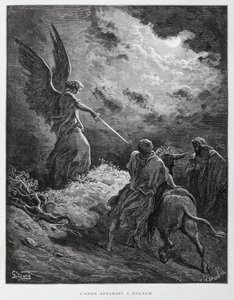 天使持剑见巴兰，多尔圣经插图 作者 古斯塔夫·多尔（Gustave Dore）