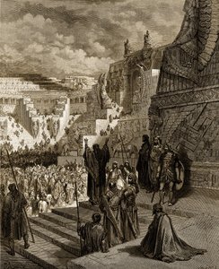 阿达薛西给予犹太人自由。- 圣经 作者 古斯塔夫·多尔（Gustave Dore）