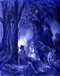 查克塔斯和阿塔拉，多雷的雕刻作品。 作者 古斯塔夫·多尔（Gustave Dore）