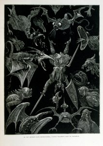 Croque-Mitaine; 1863 illustration, by Gustave Dore (1832  1883); French artist, printmaker, illustrator. Croque-Mitaine (The bogeyman) a maleficent character presented to children to scare them and thus make them wiser. 作者 古斯塔夫·多尔（Gustave Dore）