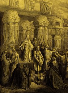 居鲁士将器皿恢复到圣殿。- 圣经 作者 古斯塔夫·多尔（Gustave Dore）