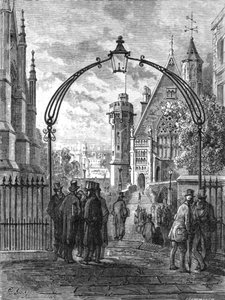 威斯敏斯特的院长院"，1872年。   作者 古斯塔夫·多尔（Gustave Dore）