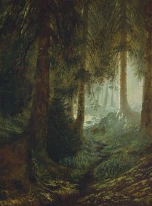 森林景观中的鹿 作者 古斯塔夫·多尔（Gustave Dore）