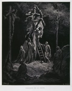 基督从十字架上下来，沉入海底，多尔圣经插图 作者 古斯塔夫·多尔（Gustave Dore）