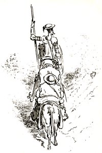 骑马的堂吉诃德，后面跟着骑驴的桑丘 作者 古斯塔夫·多尔（Gustave Dore）