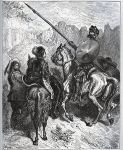 Don Quixote接受Micomicon的Dorothe-Princess提出的任务-Miguel Cervantes的“ Don Quixote de la Mancha” 作者 古斯塔夫·多尔（Gustave Dore）