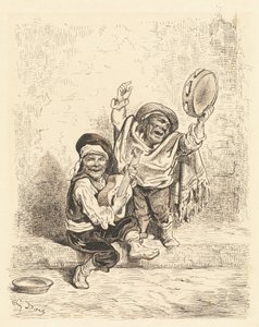 格拉纳达的矮人音乐家们 作者 古斯塔夫·多尔（Gustave Dore）