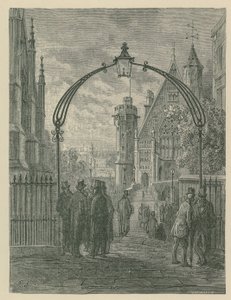 一般观点的人们在寺庙的街道上 作者 古斯塔夫·多尔（Gustave Dore）