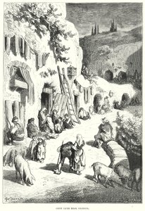 格拉纳达附近的吉普赛人洞穴（雕刻） 作者 古斯塔夫·多尔（Gustave Dore）