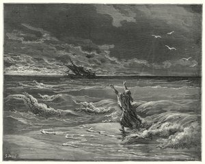 古斯塔夫·多尔 (Gustave Dore) 的《堂吉诃德》：“回来吧，我亲爱的女儿，因为我原谅了你”（版画） 作者 古斯塔夫·多尔（Gustave Dore）