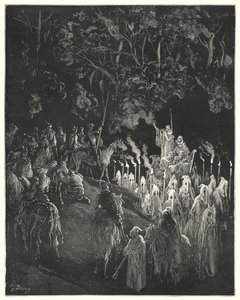 Gustave Dores Don Quixote: "The figure in the gown stood up" (engraving) 作者 古斯塔夫·多尔（Gustave Dore）