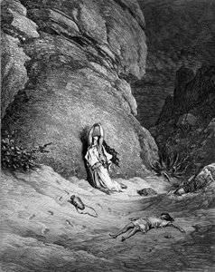 Hagar和Ishmael，由Doré雕刻。 - 圣经 作者 古斯塔夫·多尔（Gustave Dore）