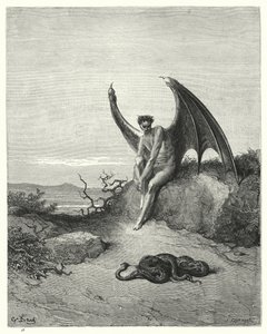 Gustave Dore为Miltons Paradise Lost，Book IX，第182,183行所插图