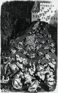 幽默故事集（Contes drolatiques）的插图，作者是霍诺雷-德-巴尔扎克（1799-1850）。 作者 古斯塔夫·多尔（Gustave Dore）