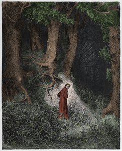 Inferno，Canto 1：Dante in the wildvage wood，Dante Alighieri的“The Divine Comedy”插图，1885年