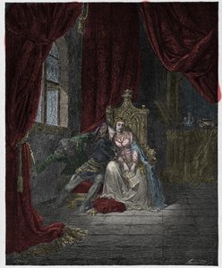 Inferno，Canto 5：Paolo和Francesca，来自Dante Alighieri的“The Divine Comedy”的插图，1885年 作者 古斯塔夫·多尔（Gustave Dore）