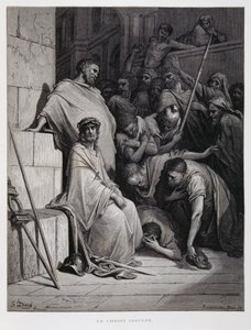 多尔圣经》插图：基督在受审期间受到的侮辱 作者 古斯塔夫·多尔（Gustave Dore）