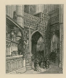 威斯敏斯特修道院内部 作者 古斯塔夫·多尔（Gustave Dore）
