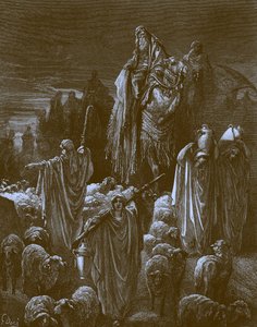 雅各布进入埃及的旅行，由多雷创作 - 圣经 作者 古斯塔夫·多尔（Gustave Dore）