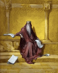 古斯塔夫-多雷的所罗门王雕刻作品。- 圣经 作者 古斯塔夫·多尔（Gustave Dore）