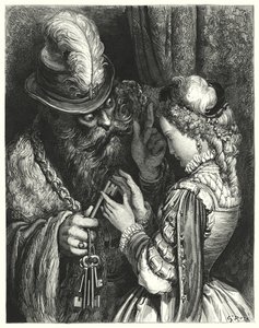 La Barbe-Bleue; Blue Beard（雕刻）。 作者 古斯塔夫·多尔（Gustave Dore）