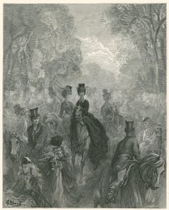 Lady&39;s Mile，Rotten Row，海德公园，伦敦 作者 古斯塔夫·多尔（Gustave Dore）