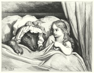 Le Petit Chaperon Rouge; Little Red Riding Hood (雕刻) 作者 古斯塔夫·多尔（Gustave Dore）