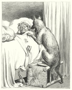 Le Petit Chaperon Rouge; Little Red Riding Hood (雕刻) 作者 古斯塔夫·多尔（Gustave Dore）