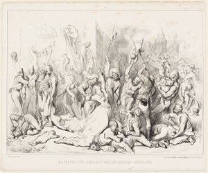 起义的印度教徒屠杀英国人 作者 古斯塔夫·多尔（Gustave Dore）