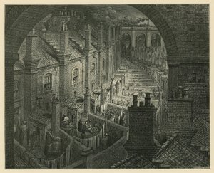 通过铁路在伦敦上空 作者 古斯塔夫·多尔（Gustave Dore）